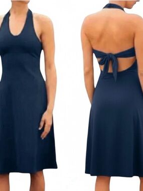 Patagonia Halter Midi Dress in Deep Blue